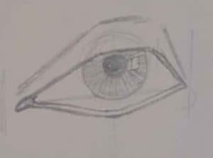 Pasos para dibujar un ojo