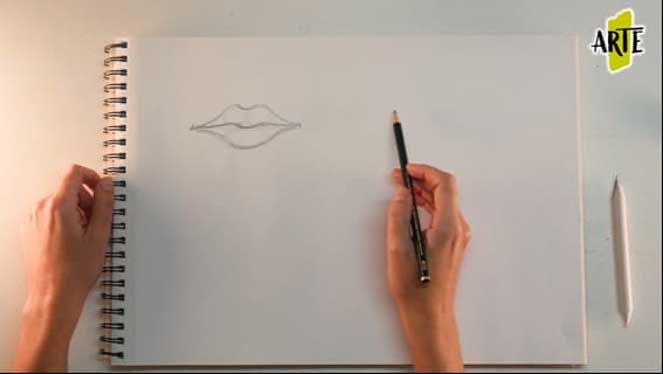 dibujar labios paso a paso