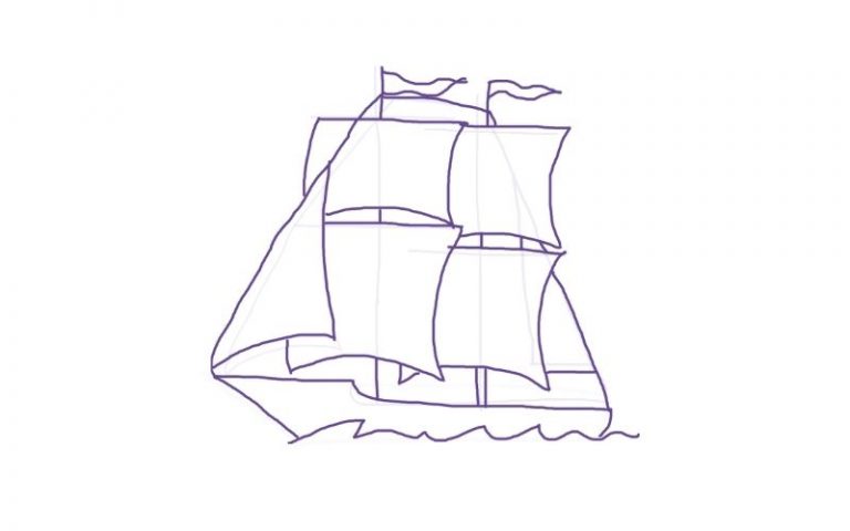 cómo dibujar un barco