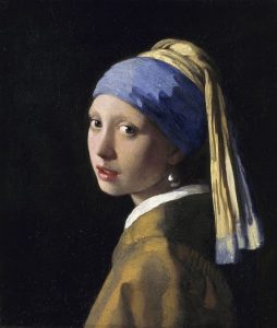 The girl with the pearl. Johannes Vermeer. Royal Mauritshuis Paintings Gallery